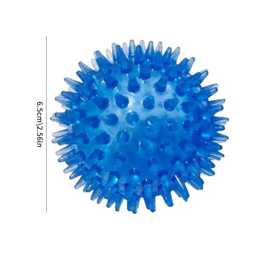 Squeaky Dog Toys Elastic Spiky Ball Teeth Cleaning Interactive Sound Pet Chew Toy Bouncing Boredom Relief Training Balls