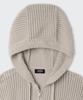 MUSINSA STANDARD Crochet Knit Hooded Zip-Up [Dusty Cream]