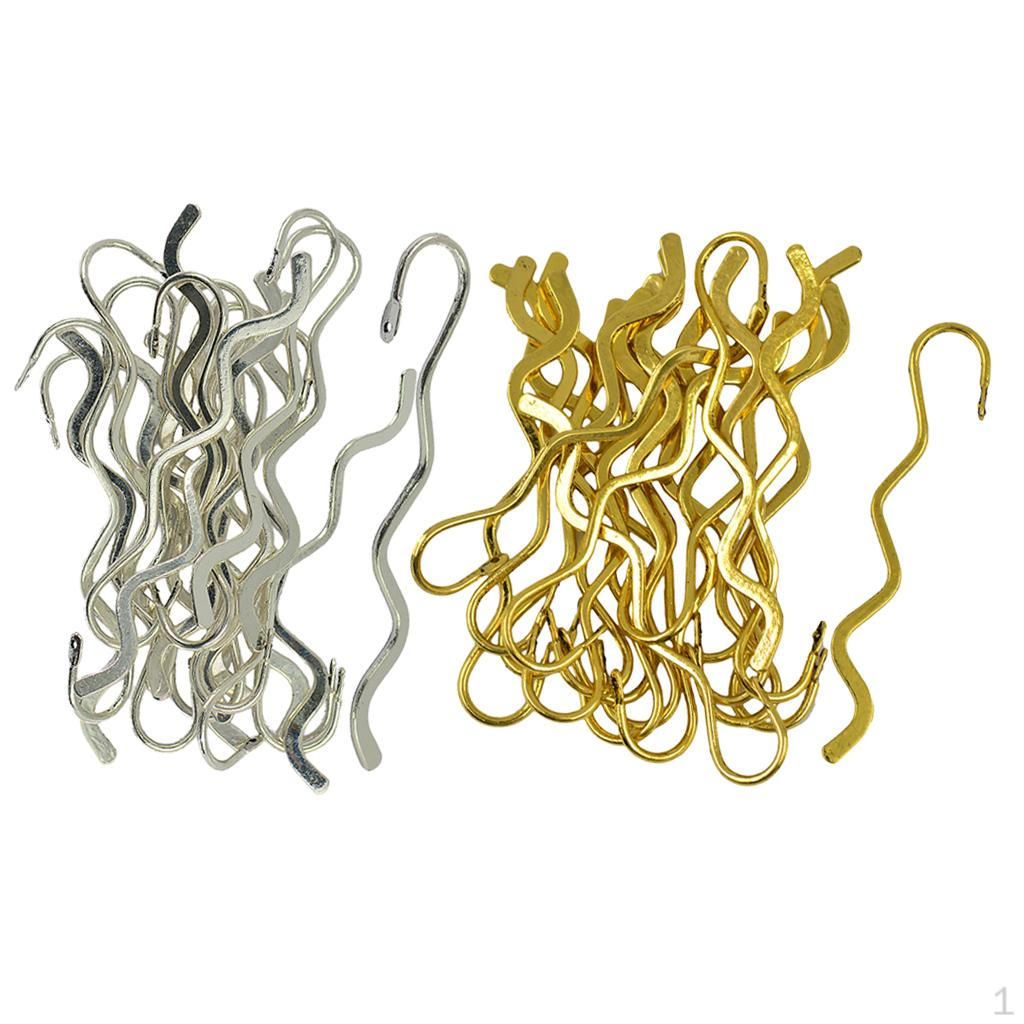 

40Pcs Metal Beading Wavy Bookmarks With Loop For DIY Making