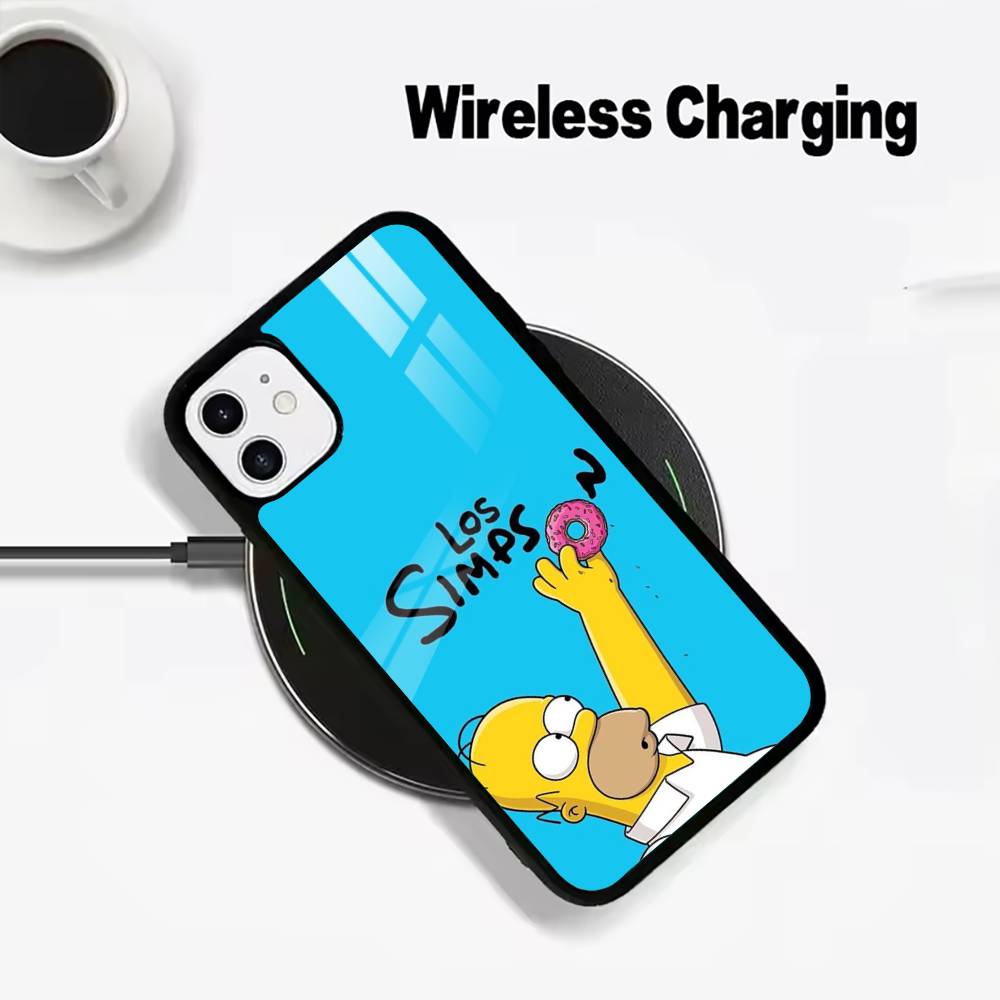 

Simpsons-Funny Cartoon Phone Case For IPhone17 16 15 14 13 12 11 Pro Max 16/15/14Plus Wireless Charger Cover Funda iPhone17ProMax