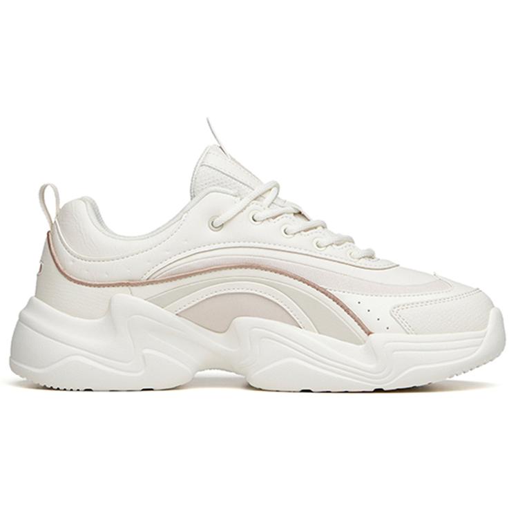 New Anta Life Collection Low Top Chunky Sneakers Women's White Gray Patchwork 922138890-6