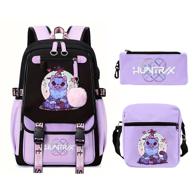 KPop Demon Hunters Cross-border Large Capacity Campus Trend Primary and Secondary School Student Leisure School Bag