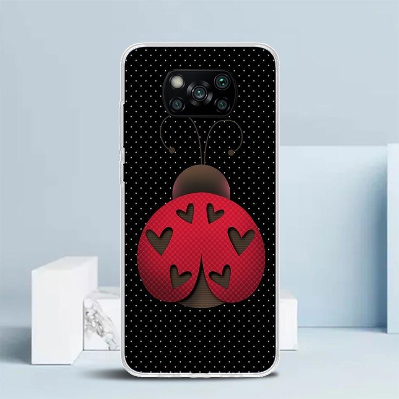 Insect Seven-Star ladybug Phone Case For Xiaomi Poco F7 Ultra X5 X6 X7 Pro M7 Redmi 15C 15 13C 13 12C 12 10C 10 10A 9 9C 9A 9T C