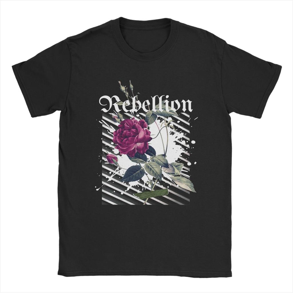 Vintage Streetwear Grafik Dunkelblumen Urban Ästhetik T-Shirts für Männer Rundhals Reines Baumwoll-T-Shirt Kurzarm-Tees Party