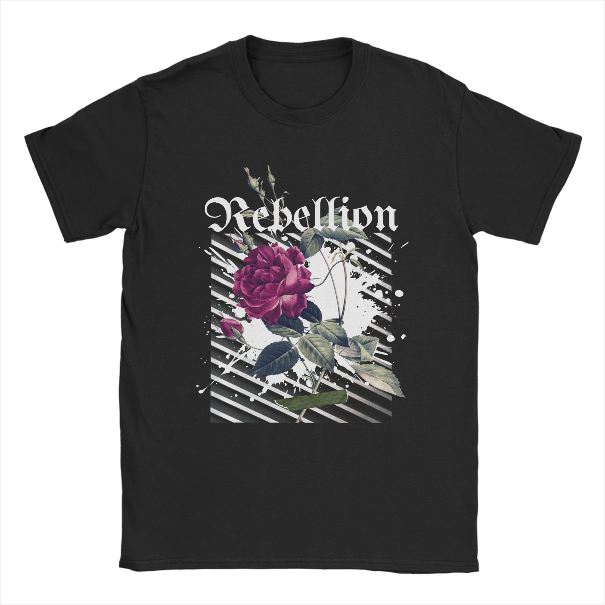 

Streetwear Graphic Dark Floral Urban Aesthetic 100 Cotton T Shirt For Unisex Summer Y2K Casual TShirts O Neck Harajuku Tees Gift S