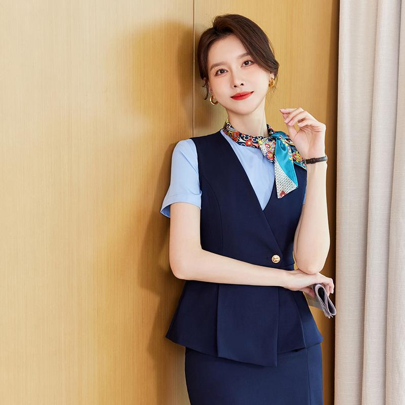 Costum profesional de afaceri slim fit pentru femei pentru recepția hotelului și departamentul de vânzări