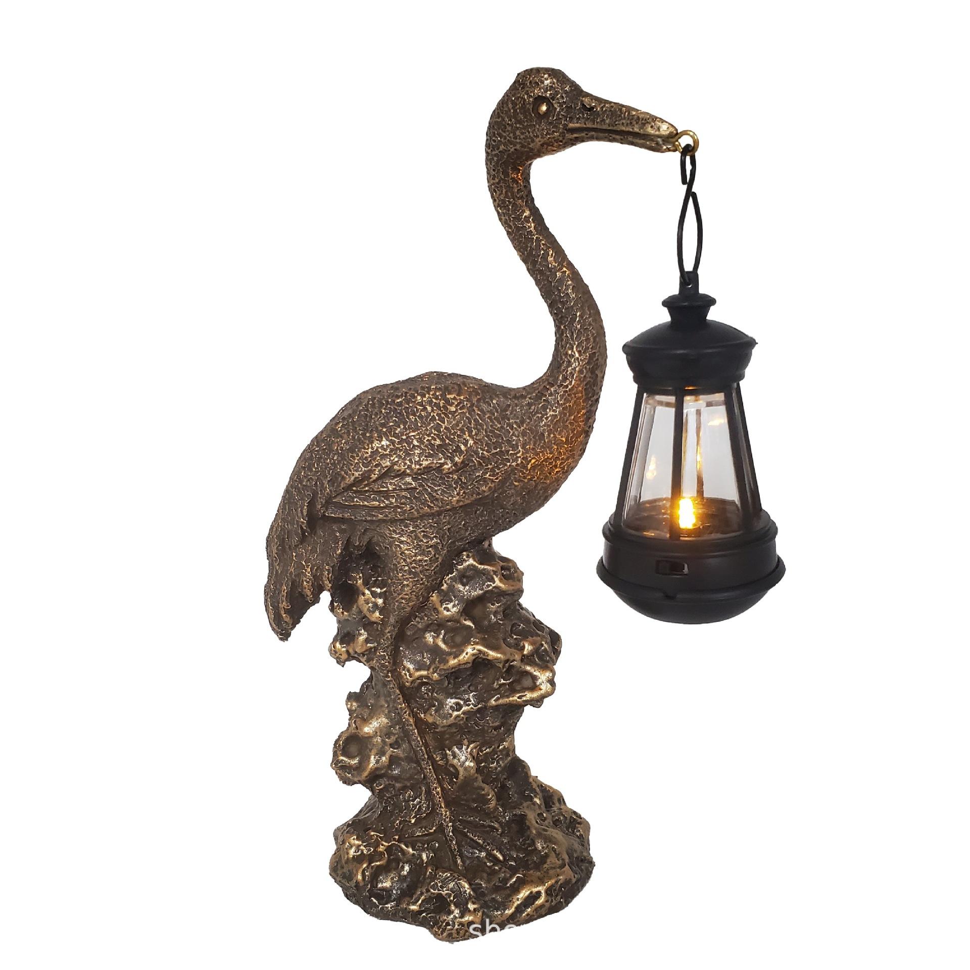 JYL TS/195,Creative Resin Crane Outdoor Figurine Garden Light Bonsai Craft Wholesale Home Crane Decor One Size розы вэйл