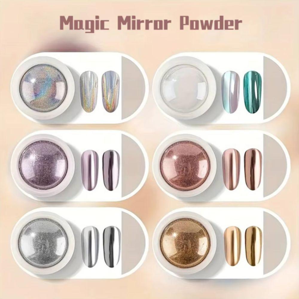 Gold Silver Chrome Nail Powder White Nail Powder Holographic Nail Powder  Salon Use