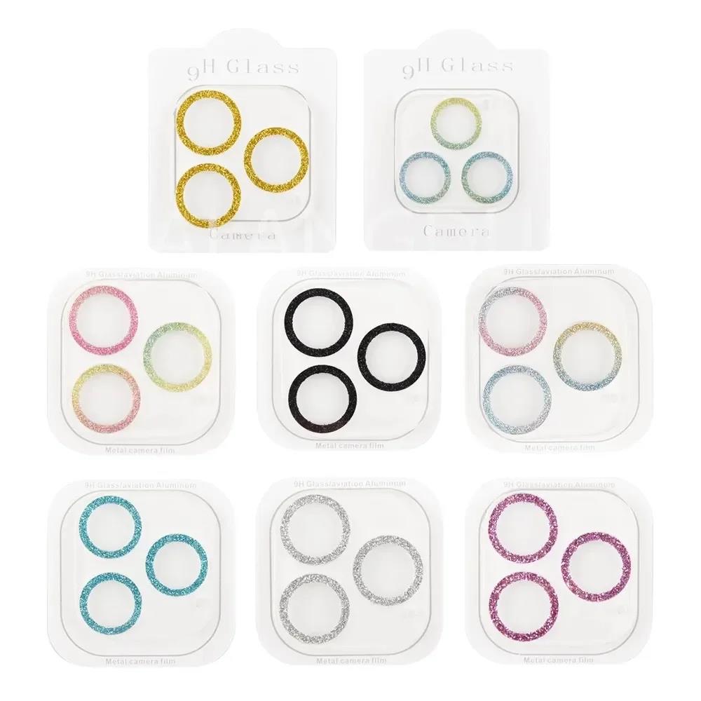 Sparkling And Shining Integrated Diamond Transparent Camera Lens Protector For IPhone 16 15 Pro Max 14 Plus 13 Pro 12 4