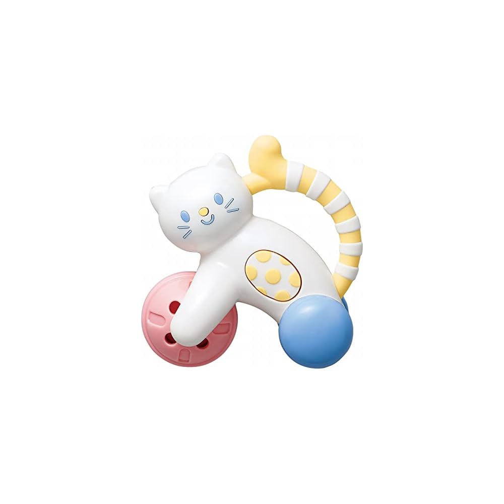 Toyroyal Korokoro Cat Rattle Washable with Sound Easy Grip Baby Toy