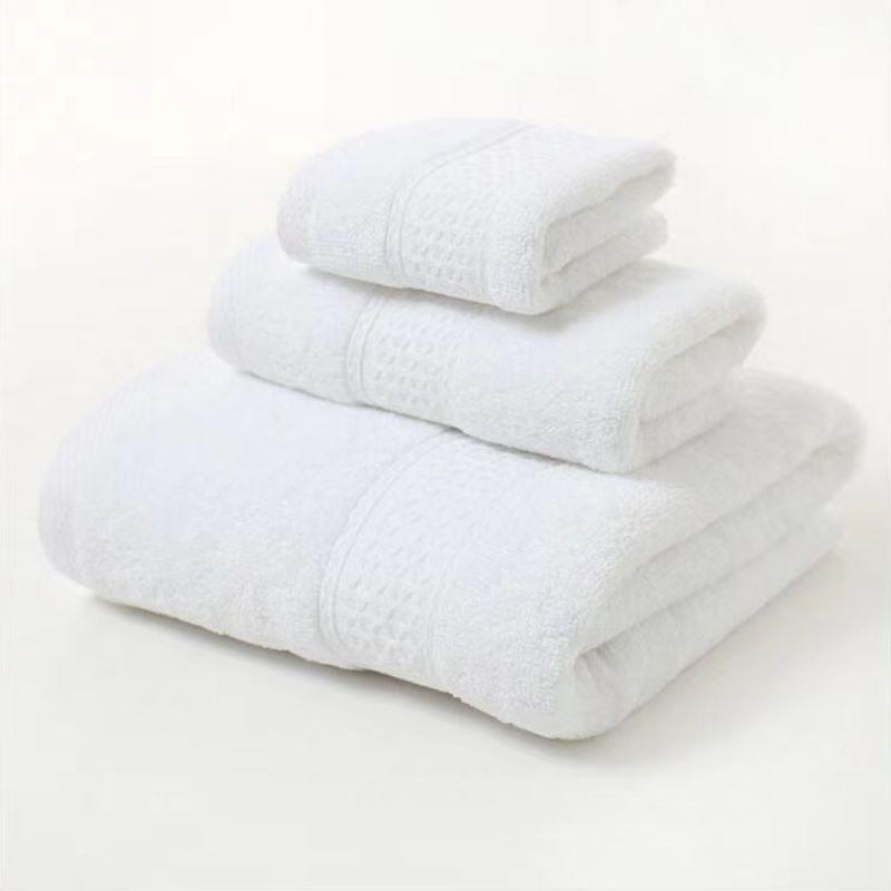 3Pcs Luxurious Cotton Towel Set Ultra Soft Highly Absorbent Includes 1 Bath Towels 1 Hand Towels 1 Washcloths For Home Bathroom