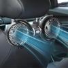 Summer Car Fan USB Free-Rotation Dual-Head Car Headrest Cooling Fans Energy-Efficient 3-Speed Strong Wind Brushless Fan