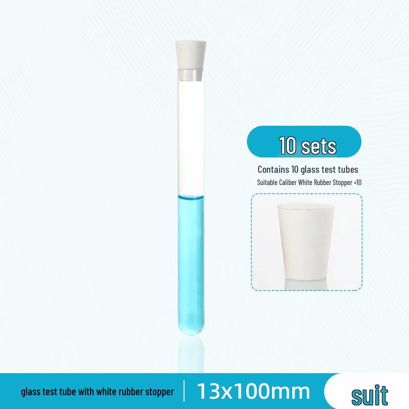 High-Temperature Resistant Glass Test Tube, Round Bottom, Flat Mouth, Customizable Diameters: 12-30mm.