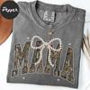 Comfort Colors Mama Shirt, Camo Pearl Bow Mom Shirt, New Mothers Day Tshirt, Cute Gift For Mom, Trendy Tee, Pregnancy Reveal