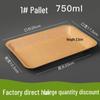 Thickened Kraft Paper Lunch Box: Disposable Square Snack & Barbecue Tray