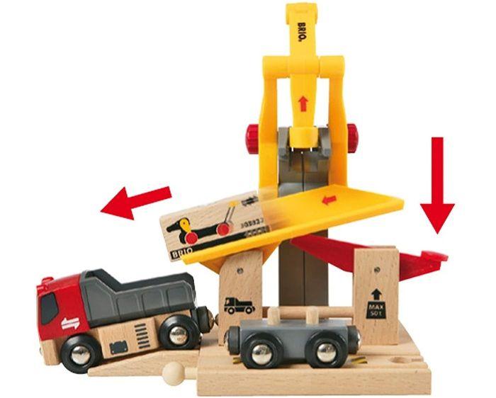 Brio World Grue de Chargement de Marchandises - Accessoire pour circuit de train en bois - Ravensburger - Mixte dès 3 ans - 33280