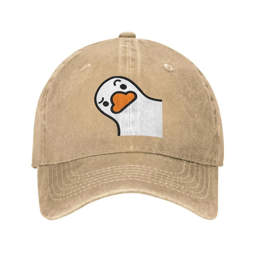 Summer White Goose Hey Bro Baseball Cap Sun  Hot Sale Print Washed Trucker Hat Men Adult Casual Running Hippie Baseball Caps