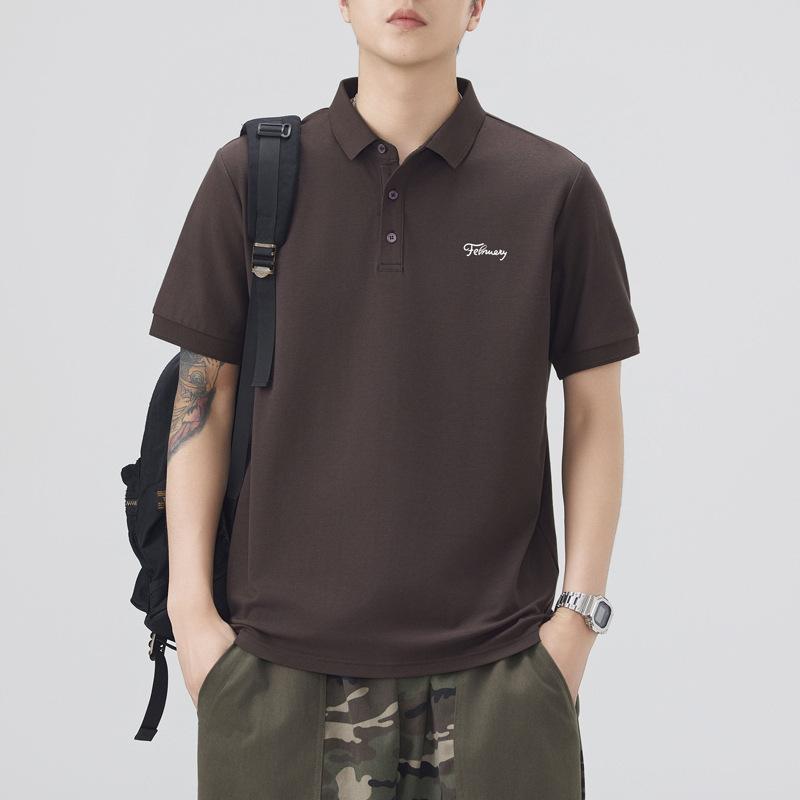 Summer Thin Three-dimensional Silicone Printed Short-sleeved POLO Shirt Men's T-shirt Top