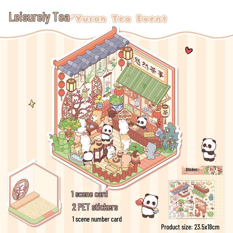 Yi Lan Landscaping Large 3D Stereo Miniature DIY Journal Stickers