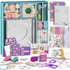 Diary Set Two Themes Stationery Scrapbook Kit 2 Books Elementary School Girls Popular Gift Storage Box Rich Materials Journal Memo Pad Planner Free
