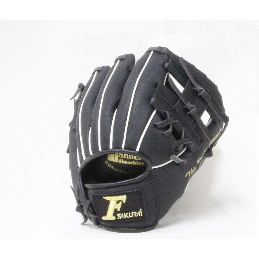 Falken FG-1011 Youth Soft Baseball Glove Left Handed Black Red 10 Inch