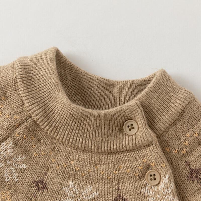 DAVE&BELLA Children's Fair Isle Wool Knit Sweater