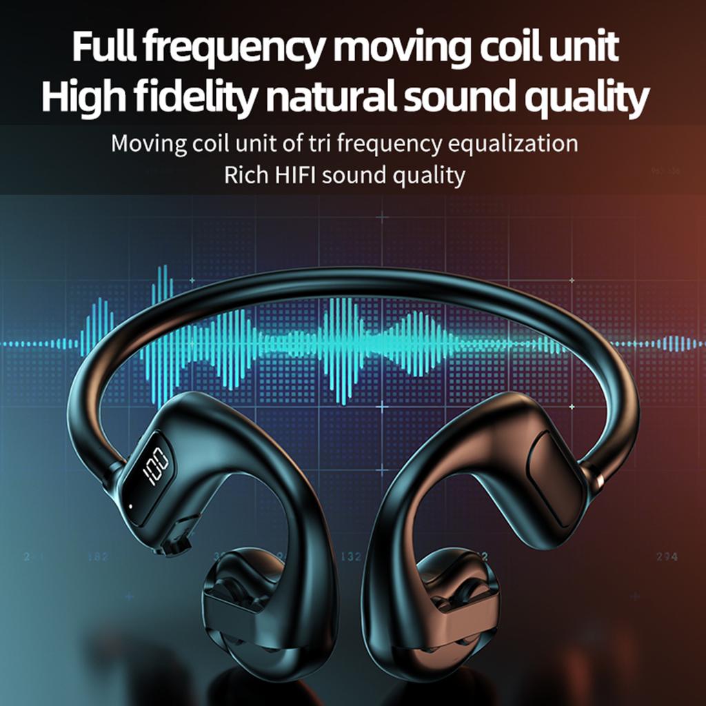 Wireless Hdset Conduction 5.3 Hdset Non-in- Wireless Sports Hdset Conduction rbuds True Wireless 100H Endurance Rl 4-unit Spker Wate