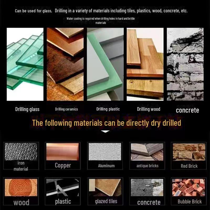 6mm Tungsten Steel Cross Triangle Drill Bit for Concrete, Ceramic, and Glass