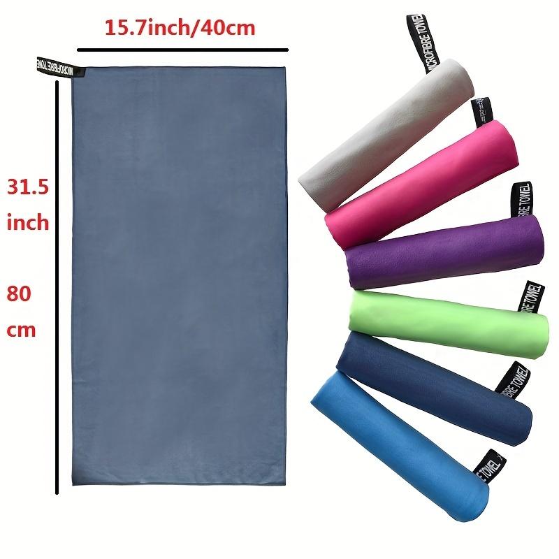 Quick Dry Microfiber Sports Towel, Sand Free Lightweight Beach Towel, Absorbent Fast Drying Gym Towel for Travel Camping Hiking Yoga Fitness
