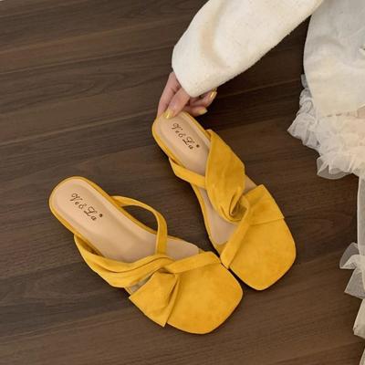 Slippers Women's Summer Wear Cool Slippers 2025 New Summer with Skirt Sandals Women's Seaside French Super Fire Sandals