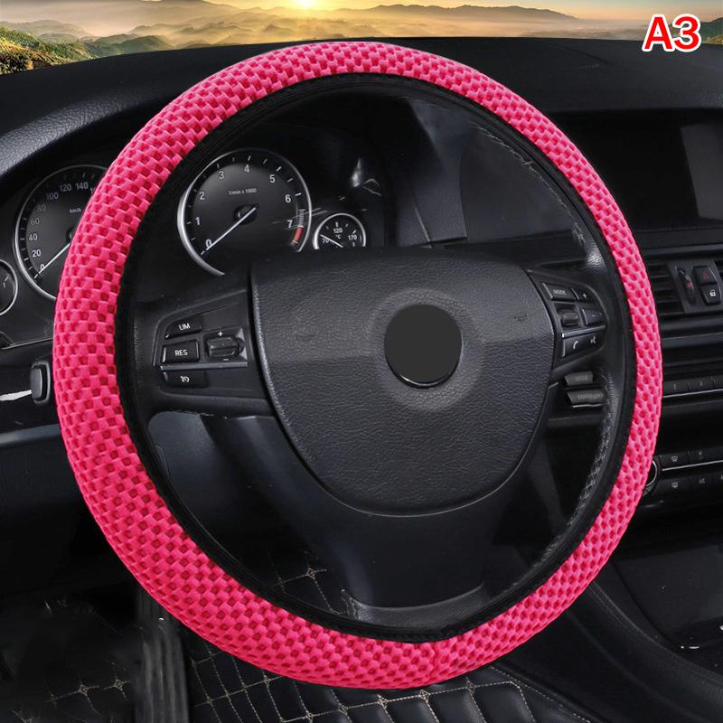 Universal Car Steering Wheel Protective Cover Breathable Elastic Band Anti Slip Flax Suitable 38Cm Four Seasons