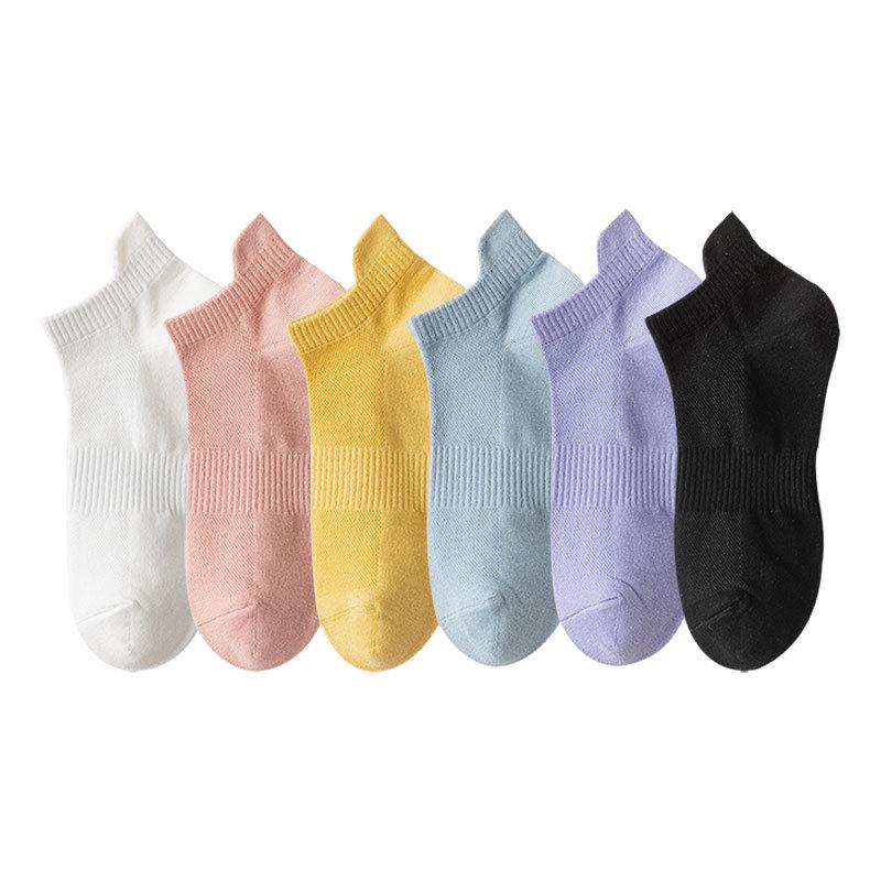 Plus Size Women's No-Show Boat Socks - Breathable Mesh, Solid Colors, Extra Wide, Summer Thin Ankle Socks