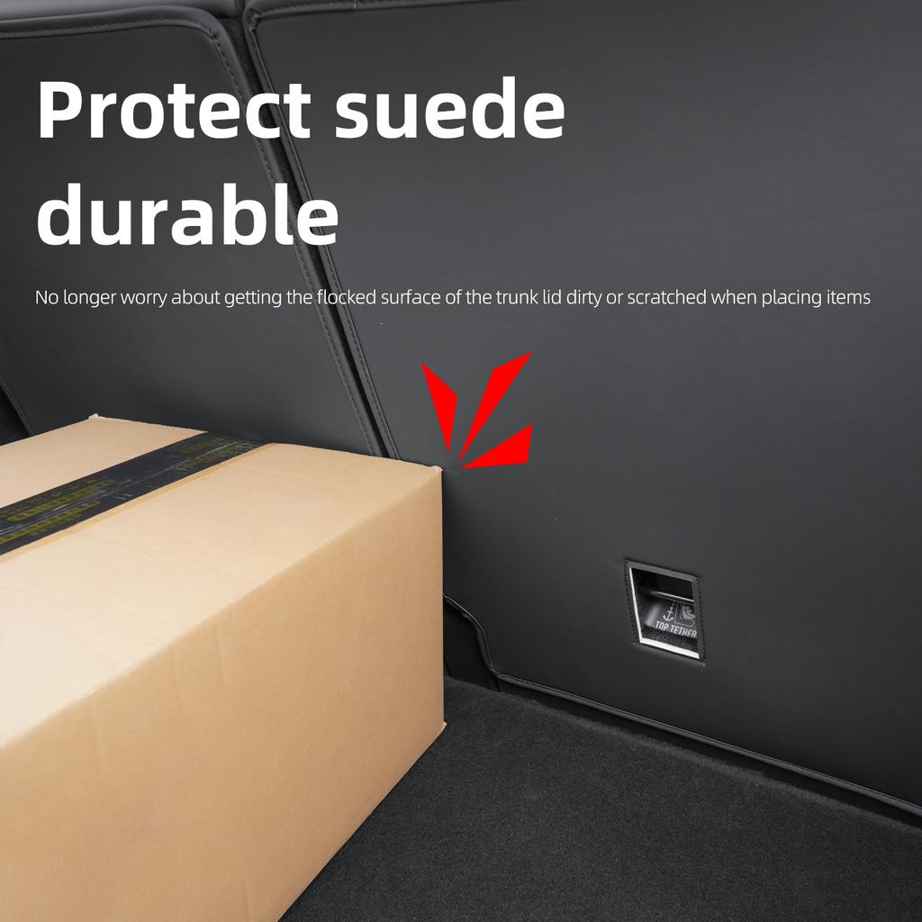 For Tesla New Model YL 2026 Leather Trunk Mats Rear Seat Back Protector Pad Backrest All Weather Liner Pet Anti-kick Pad