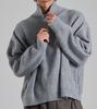 Beoteunseoul Loose Fit Half-Zip High-Neck Knit (Gray)