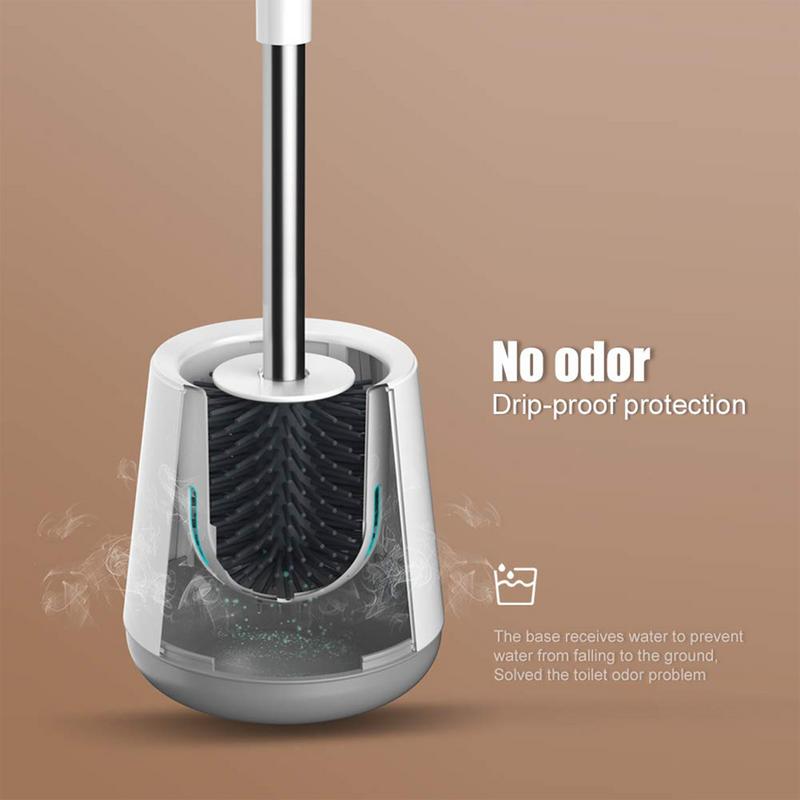 Toilet Bowl Brush And Holder Bathroom Toilet Brush Toilet Cleaning Brush With TPR Bristles Deep Cleaning Toilet Cleaning Brush
