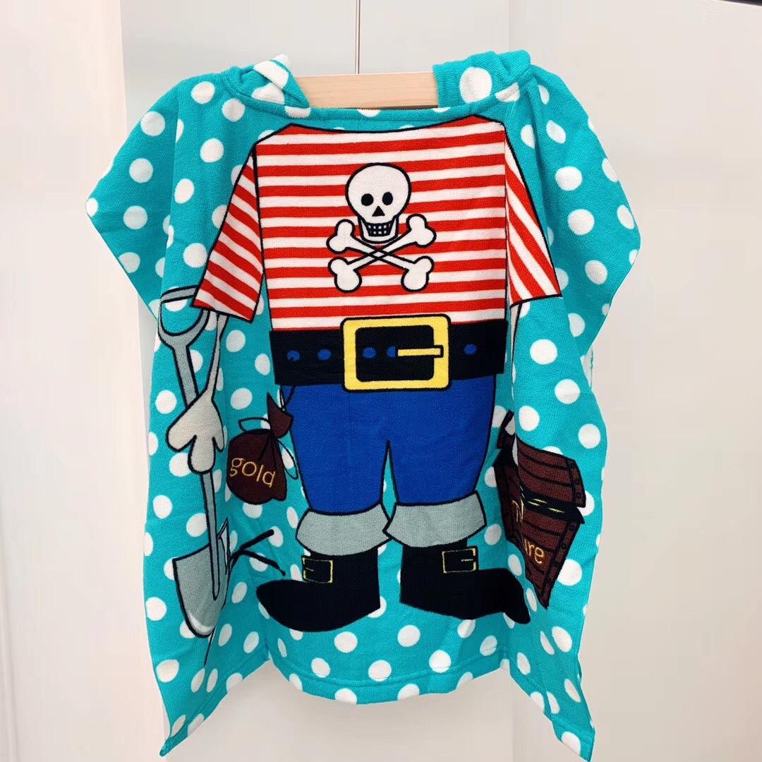 

Дитячий мікрофібровий халат-рушник з капюшоном та мультяшним принтом 60*120cm