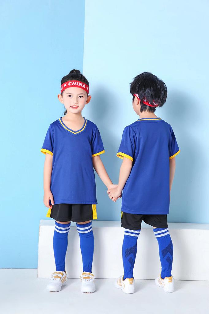 Diy Football Jersey Set, Short-Sleeved Adult Jersey, Light Plate Printing Number, Children'S Jersey, Student Training And Competition Jersey.