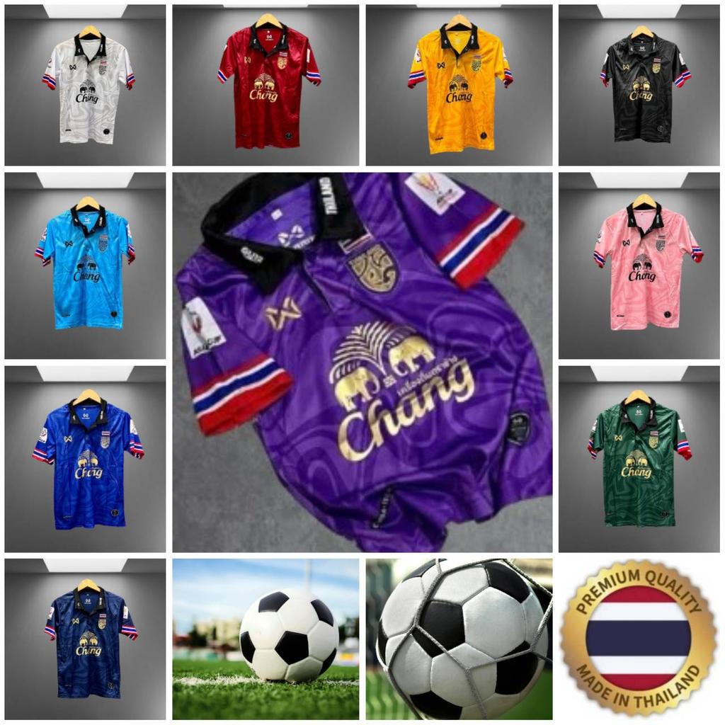 THAILAND National Football Soccer Training JERSEY CHEER Fan Versjon Quick Dry skjorte Polo Polyester Kortermet Uniform Elefantlogo Sport Utendørs