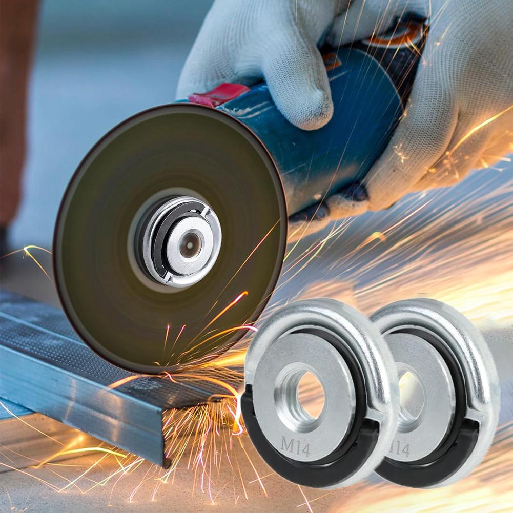2PCS M 14 Quick Release Nut Clamp Angle Grinder Nuts Suitable For Angle Grinder Replacment Lock Nuts Accessories