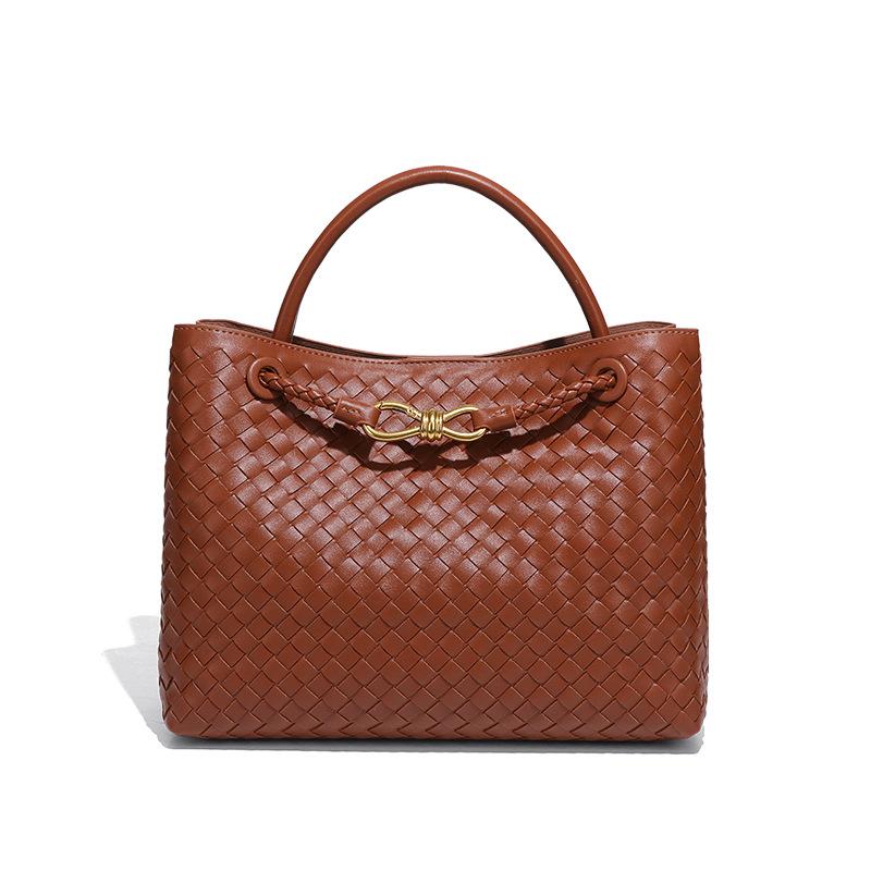 Retro Large-capacity Bag Women's Handwoven Bag Commuter Versatile Handbag Fashion Casual Shoulder Messenger Bag
