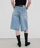 Leuba Relaxed Wide Bermuda Denim - Light Blue