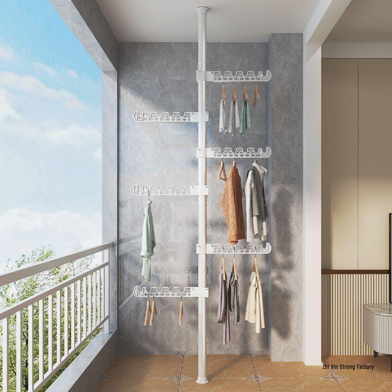 Freestanding Heavy-Duty Clothes Rack for Balcony, Bathroom, or Bedroom (No Drilling Required)