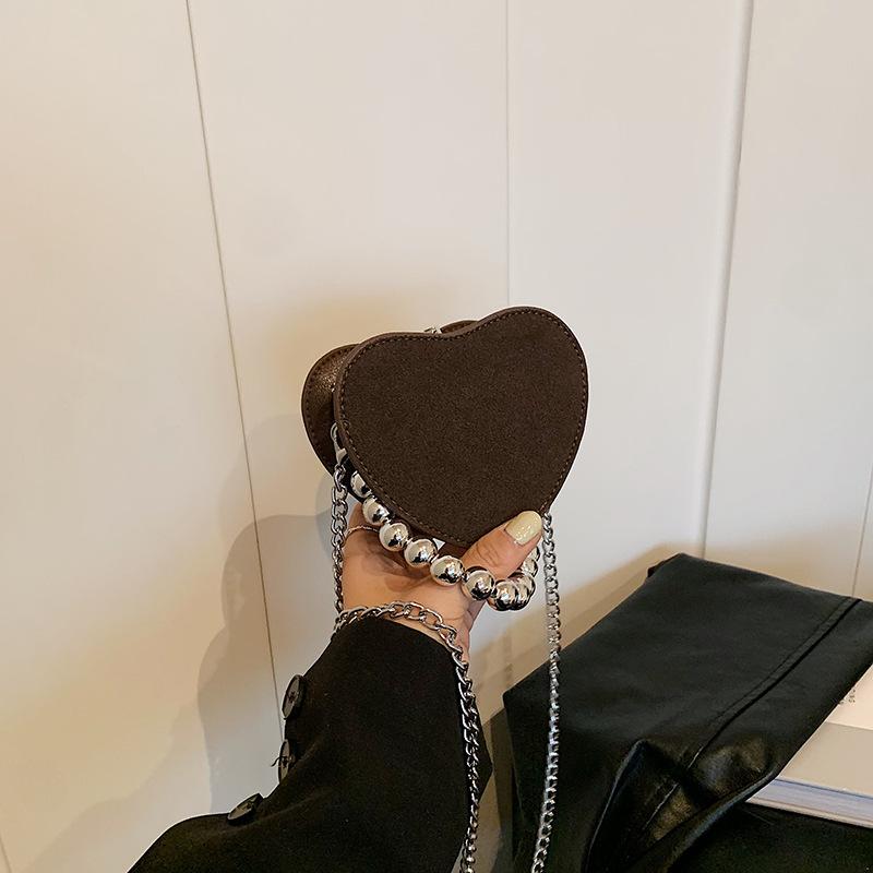 

Сумки через плечо в форме сердца для женщин, сумка для помады из искусственной кожи, мини-клатч, портмоне в форме сердца, сумки-мессенджеры в стиле ниши кофейный