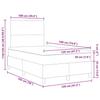 Box Spring Bed in Light Grey and White 120 x 190 cm Cord Fabric