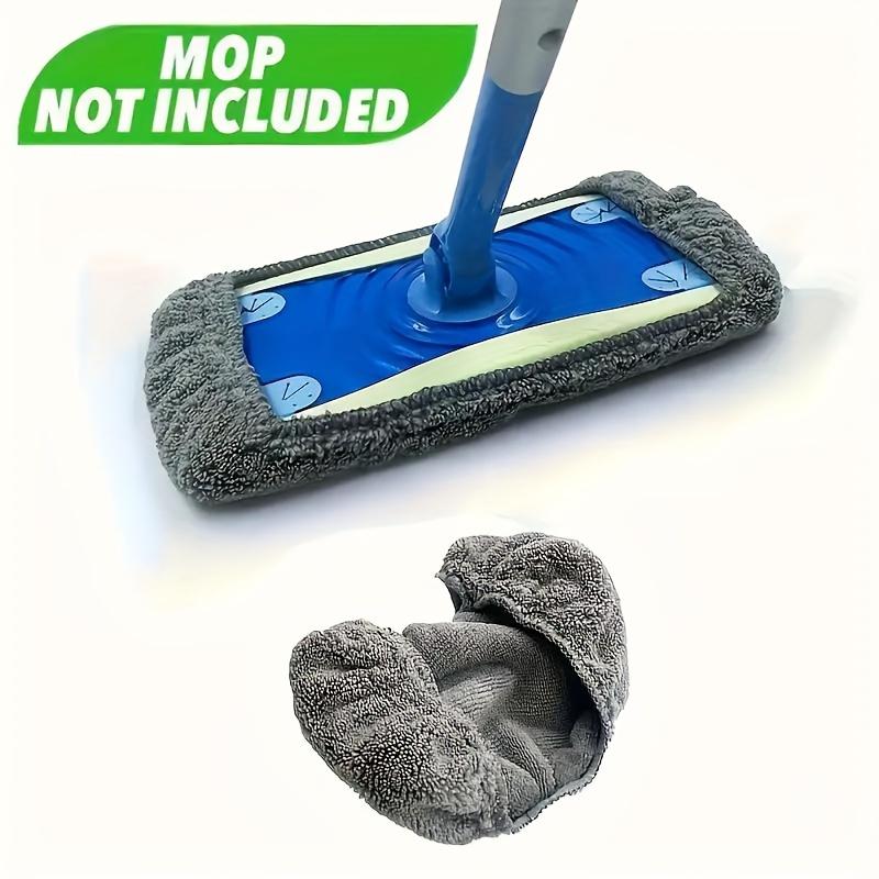 4-teiliges wiederverwendbares Wischmopp-Pad, waschbares und langlebiges flaches Bodenwischmopp-Tuch, geeignet für den trockenen und nassen Gebrauch,