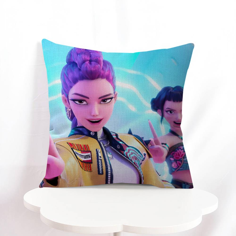 Demon Hunters Personalized Pillow Cover Kids Bedroom Wild Party Decor Pillowcase Kid Birthday Shower Gift