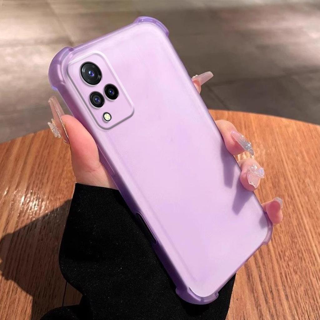 Case for Vivo V21 4G/5G Shockproof Airbag Bumper Casing Frosted Translucent Cover