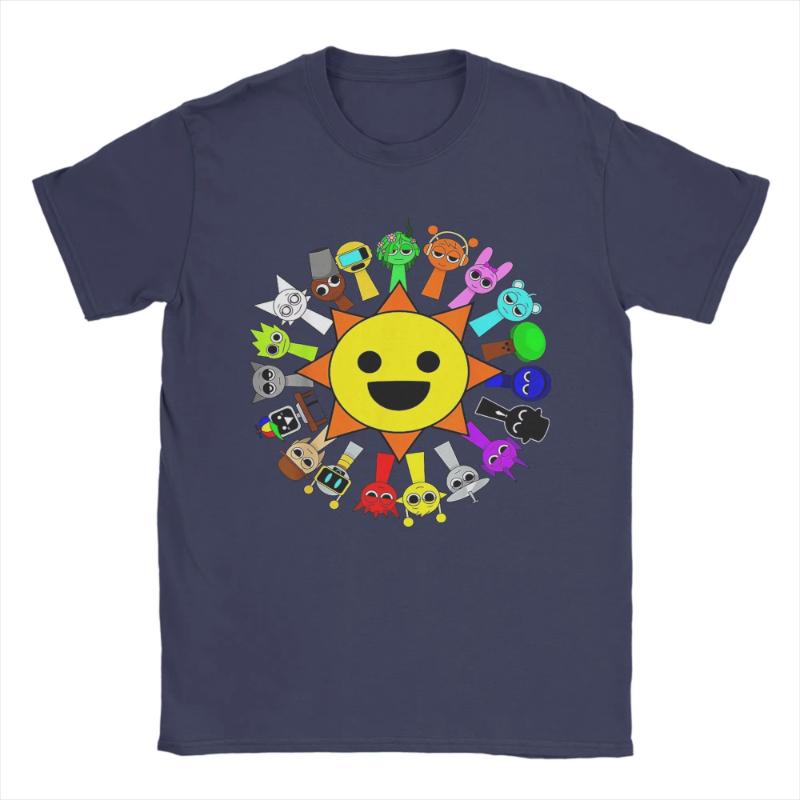 2025 Summer and Autumn retro toy print T-shirt loose and casual short-sleeved trendy top for men and women