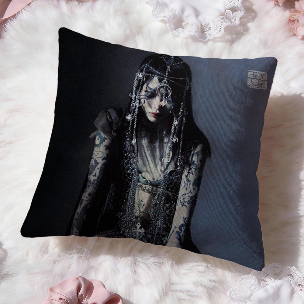 Y-Yeule Evangelic Girl Cushion Cover Premium Comfort Reversible Pillow Cove -Two in One Design for Any Room & Car Interior 30cmx30cm