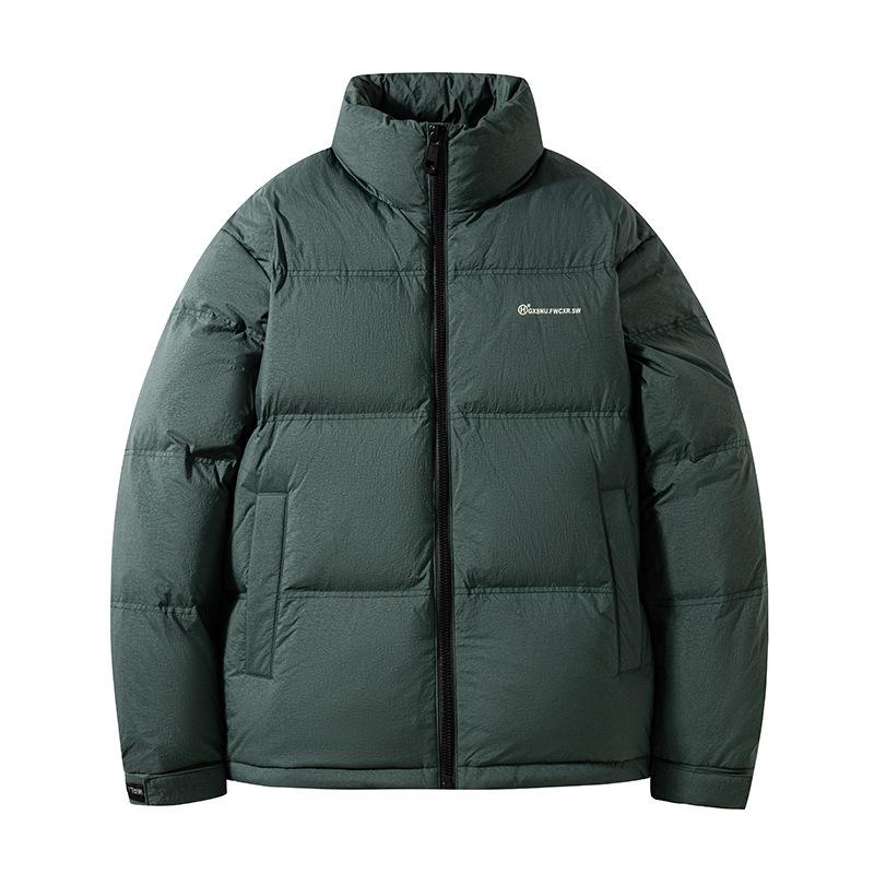 

Пуховик 2025 зима новый короткий утолщенный воротник-стойка свободный повседневный защита 4XL темно-зеленого